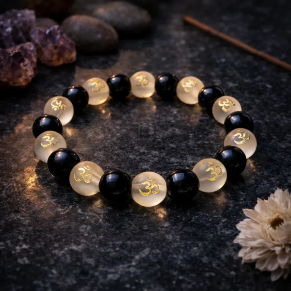 Onyx & Crystal Bracelet