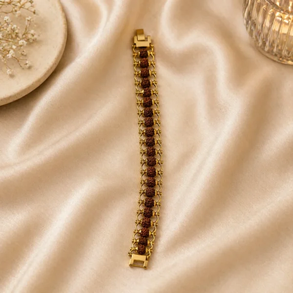 Rudraksha Bracelet with Gold